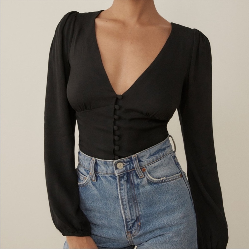 Reformation Nell/Cadence Top in Black